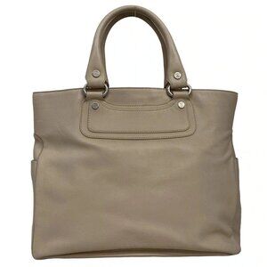 CELINE - Beige Leather Tote Bag